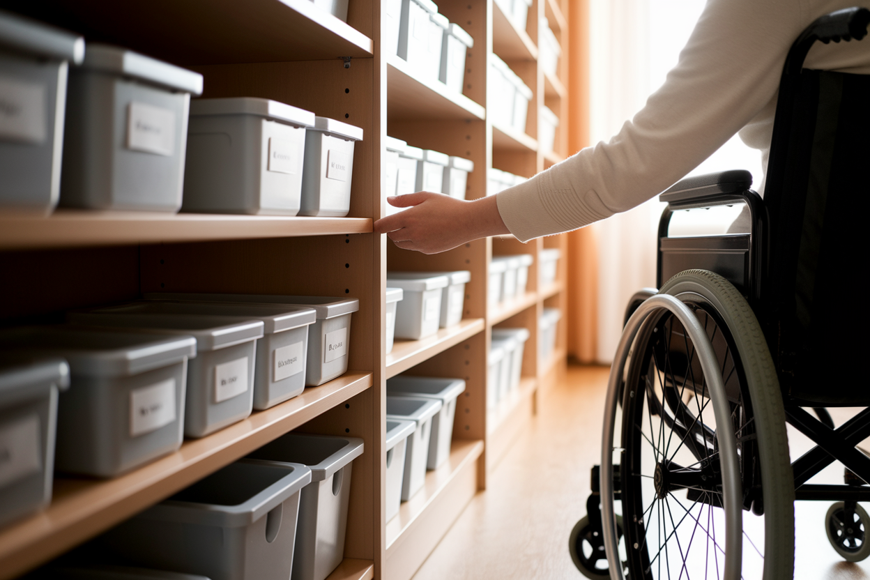 Rangements accessibles : solutions pratiques pour personnes à mobilité limitée