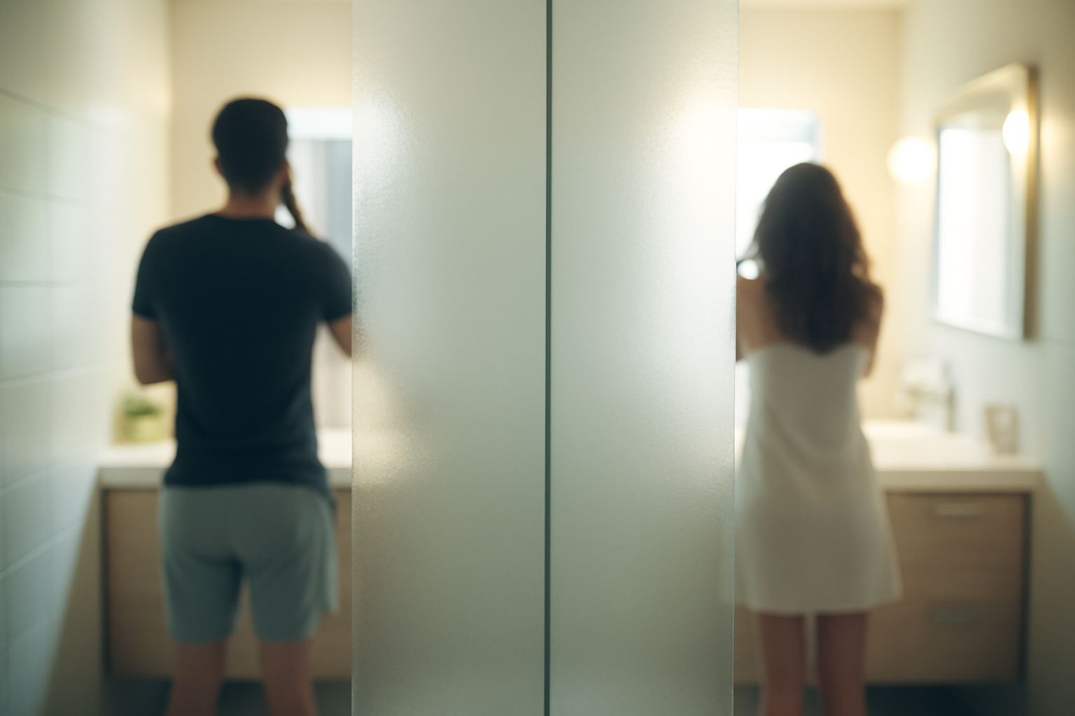 Salle de bain partagée : délimiter les espaces dans un couple